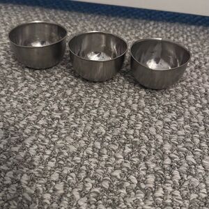 Set of Three mini Stainless Steel Bowls